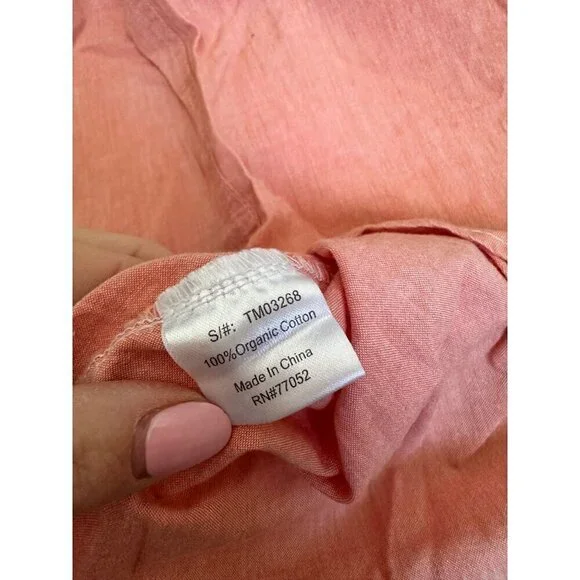 Threads 4 Thought Mens Organic Cotton Short Sleeve Button-Up Shirt With Striped - Picture 4 of 6